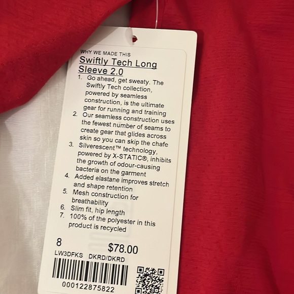Lululemon long sleeve swiftly tech - Picture 3 of 3